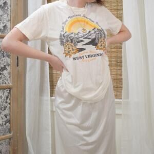 White silk slip skirt